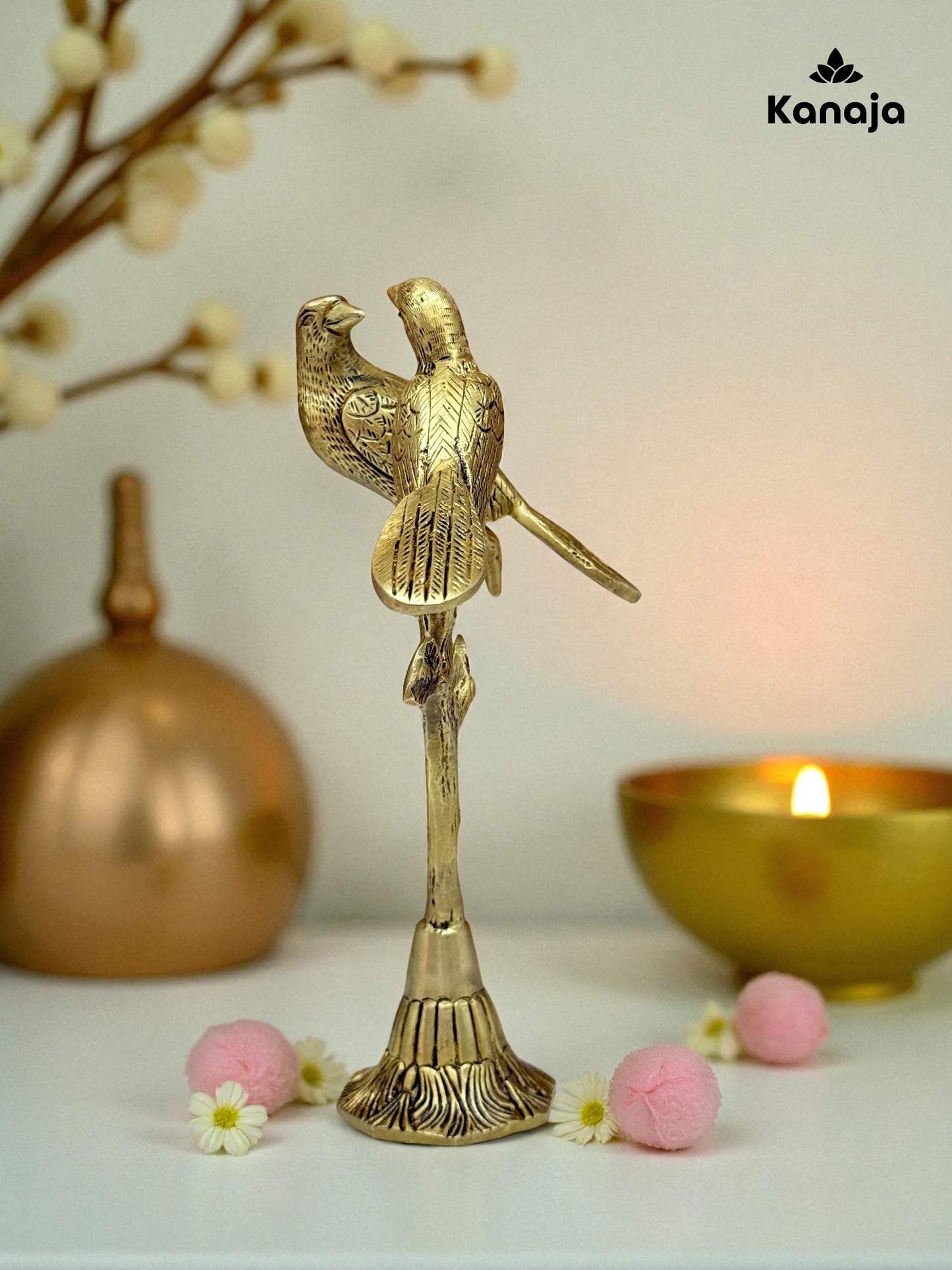 Handcrafted Brass Bird Pair Figurine