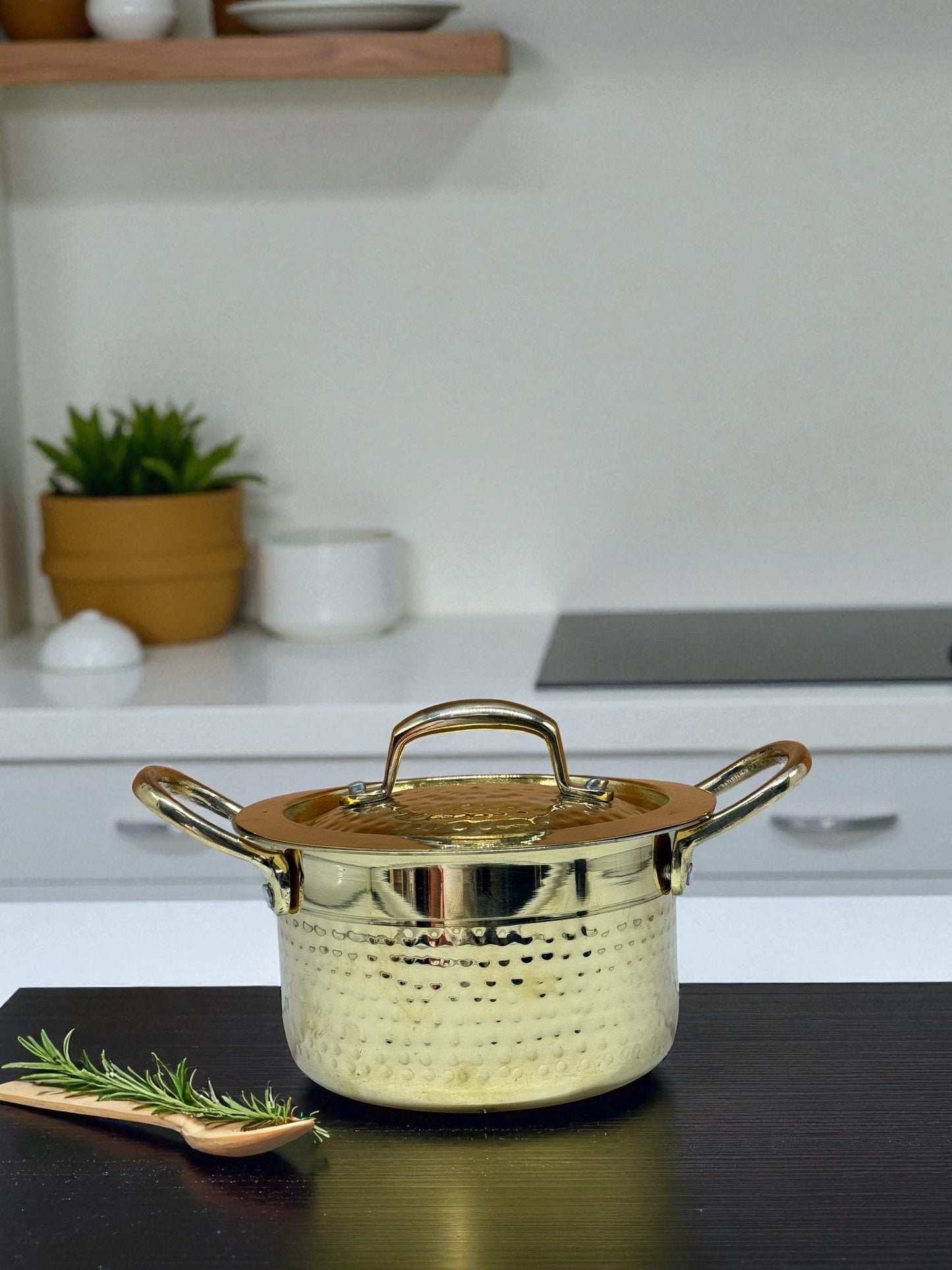 Handcrafted Brass Hammered Tea Kettle / Water Pot