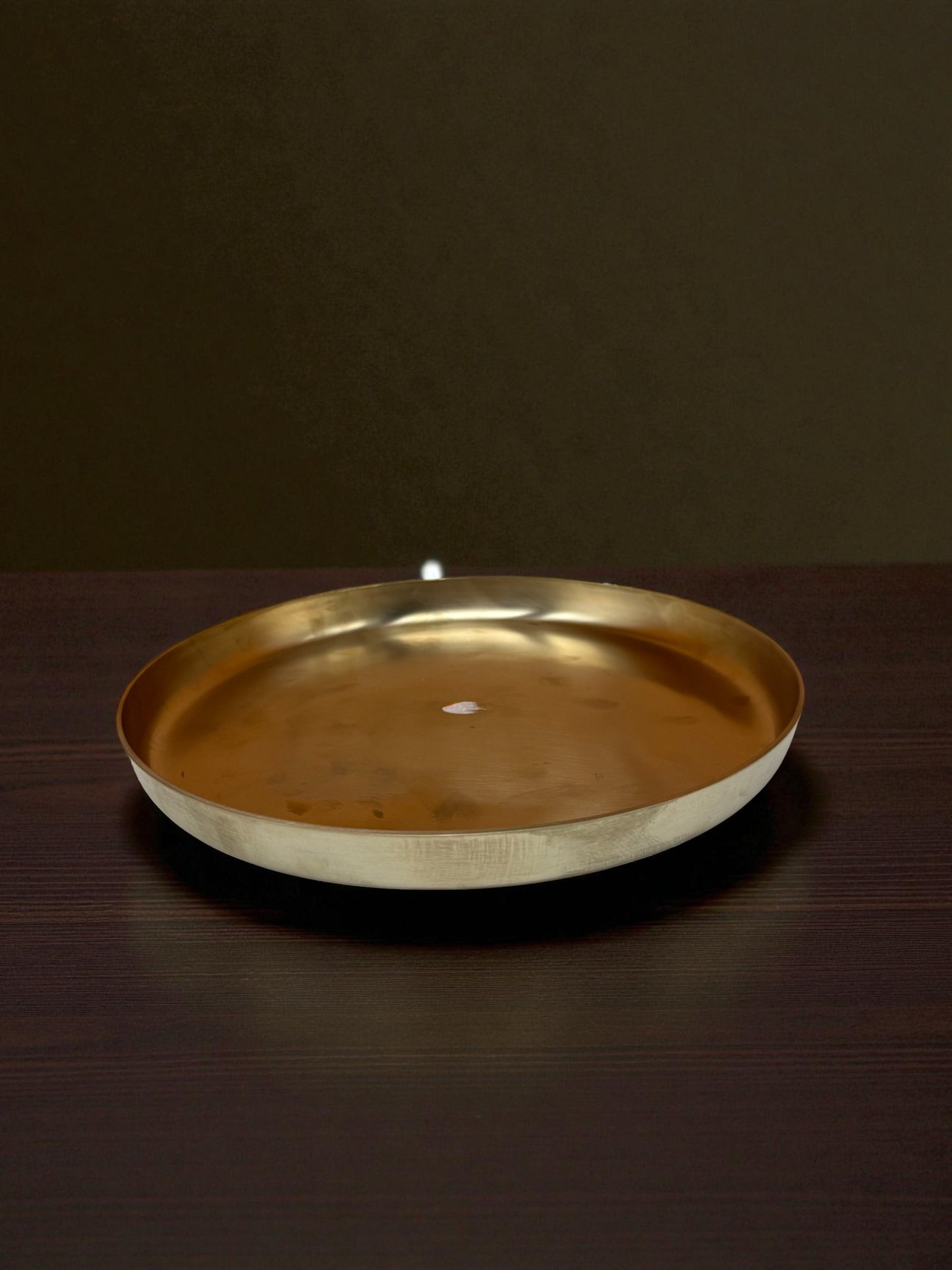 Plain Brass Thali / Plate – Handcrafted | Polished Finish | Traditional Serveware