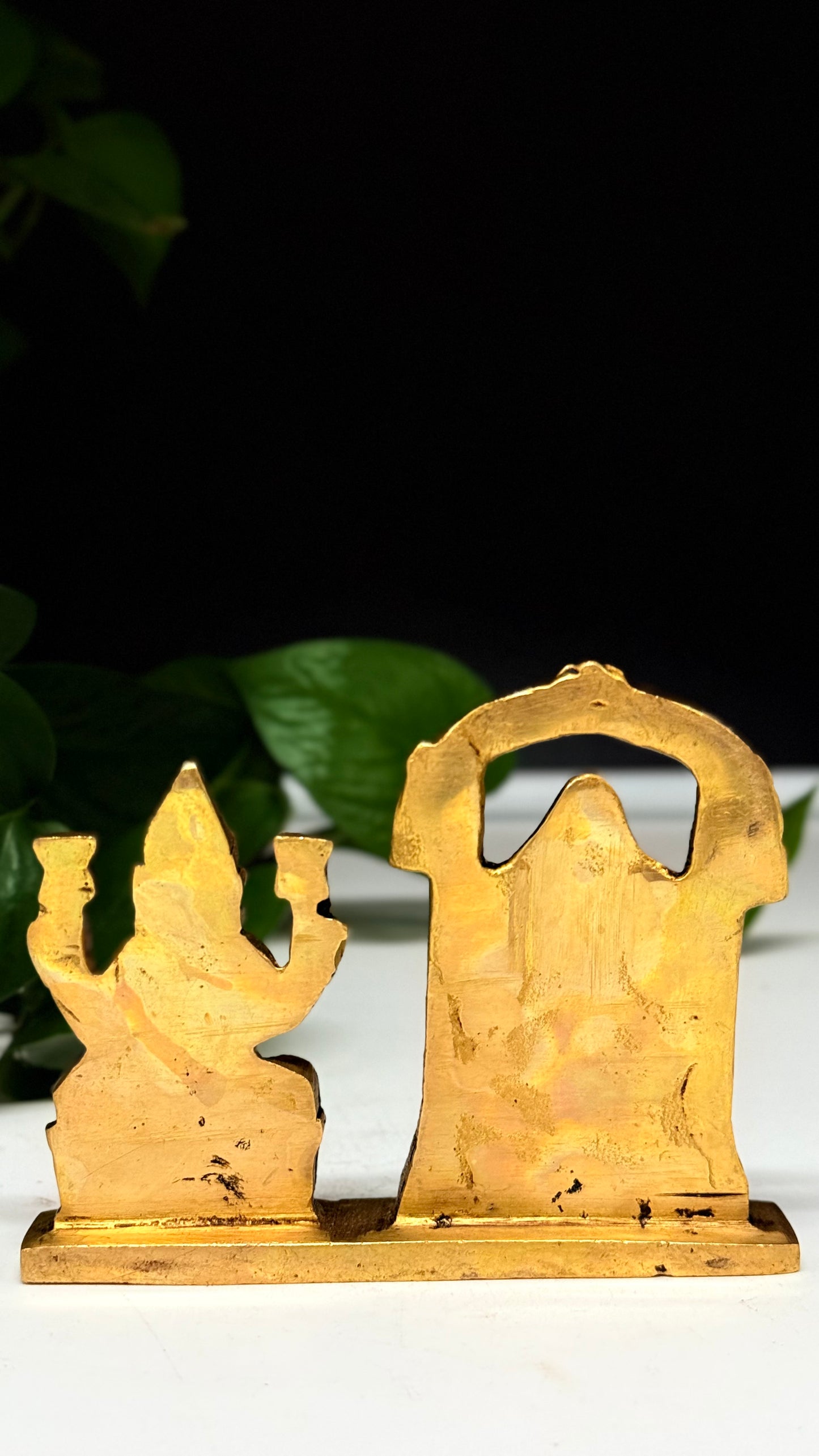 Antique Brass Tirupati Balaji Idol (Framed Arch Design) – 10×2×2 cm | 400g | Handcrafted