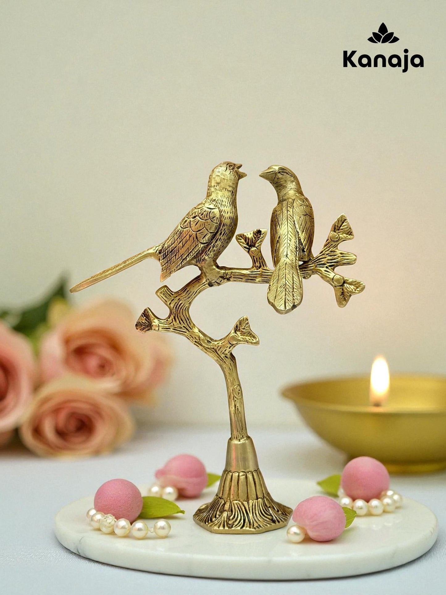 Handcrafted Brass Bird Pair Figurine