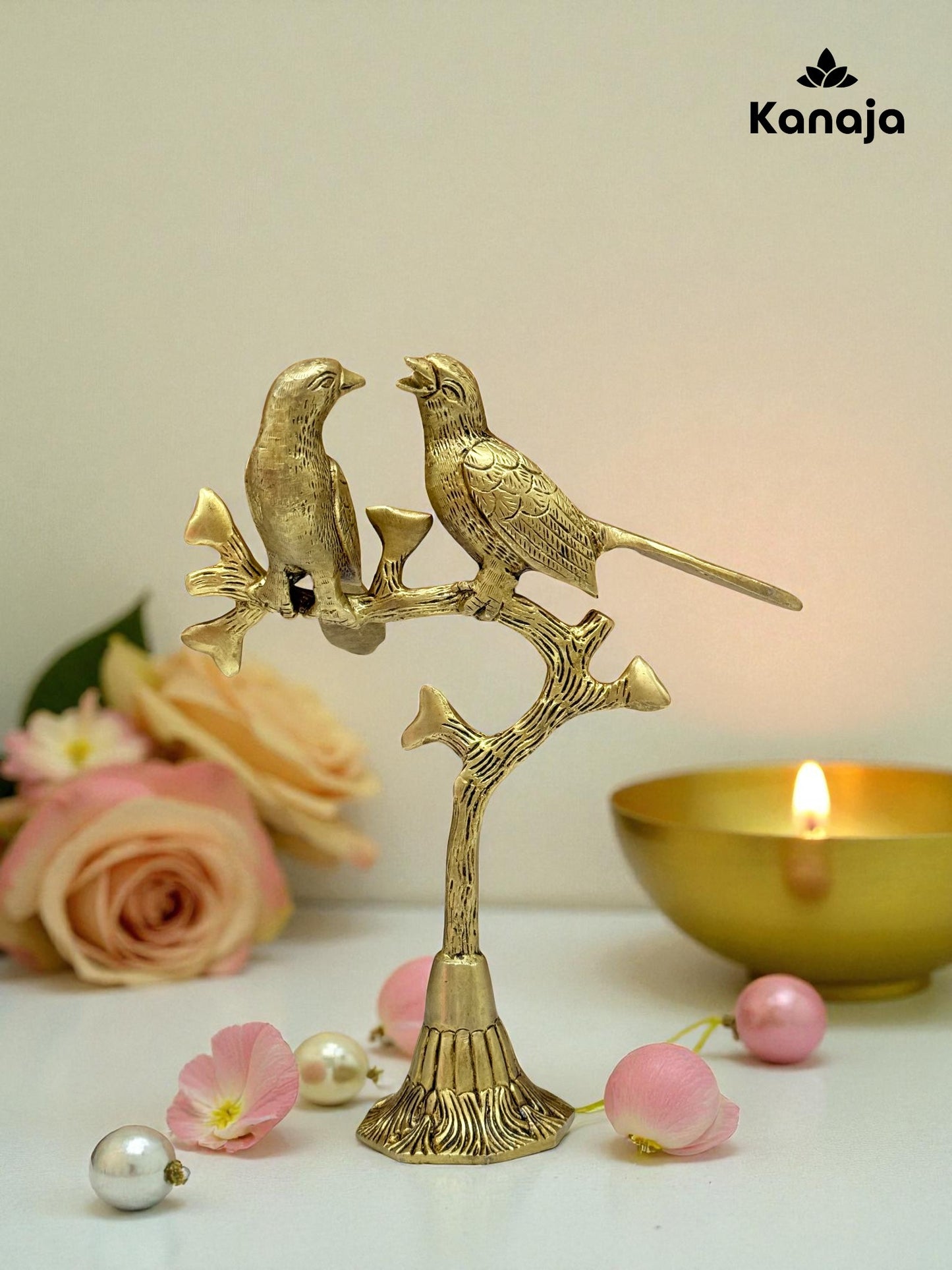 Handcrafted Brass Bird Pair Figurine