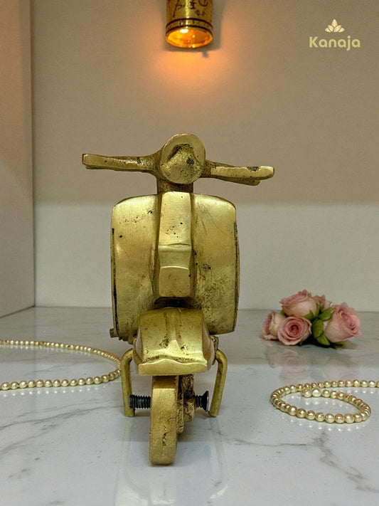 Golden Scooter Miniature - A Nod to Classic Style and Freedom