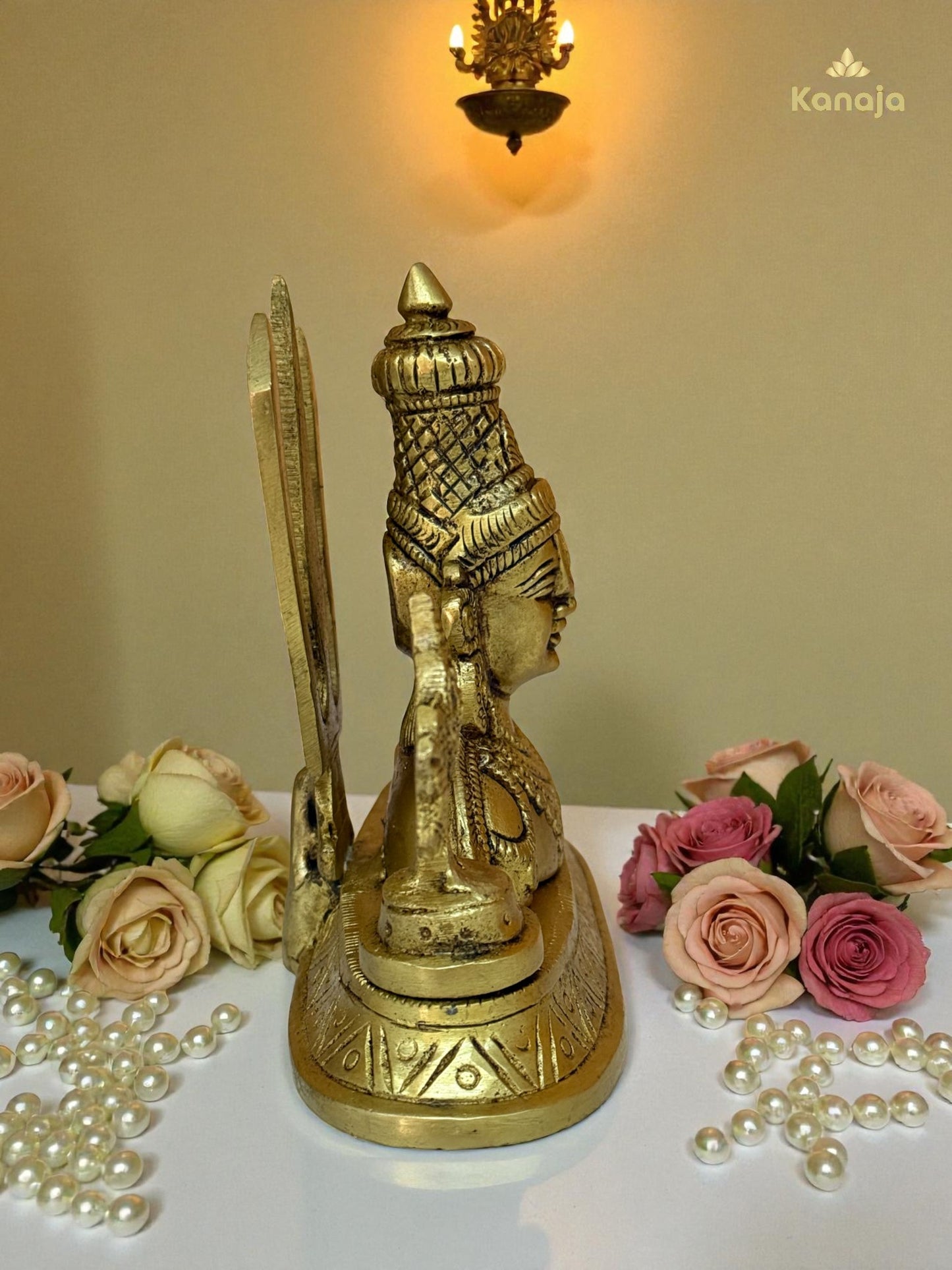 Brass Lord Venkateswara Swamy Idol with Shankh and Chakra