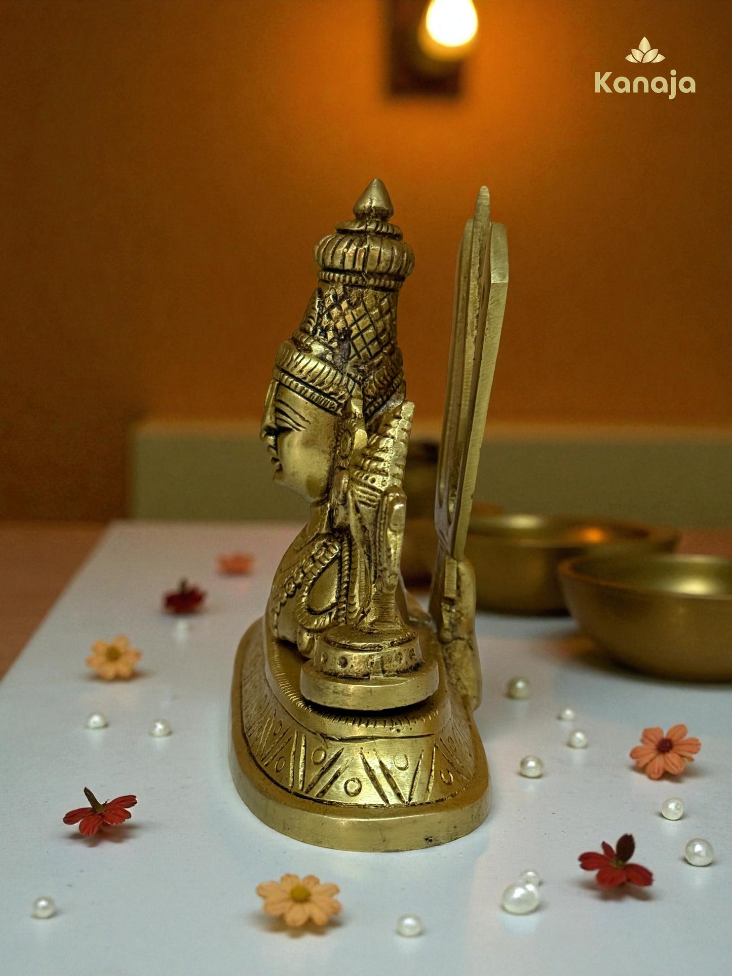 Brass Lord Venkateswara Swamy Idol with Shankh and Chakra