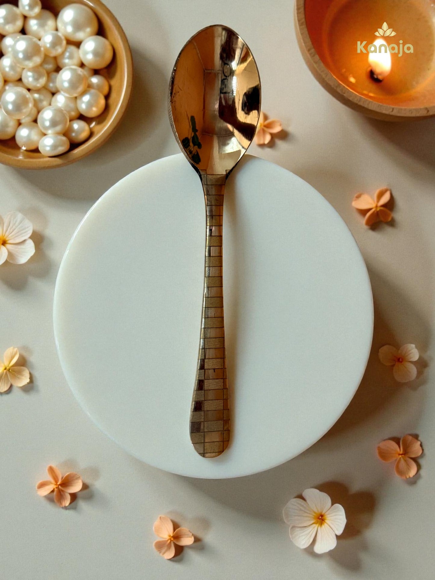 Brass Pooja Thali Set with Tree of Life Engraving