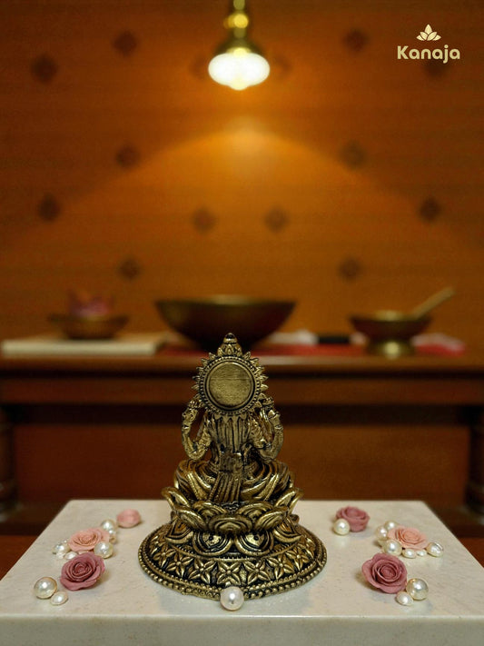 Miniature Brass Goddess Lakshmi Idol