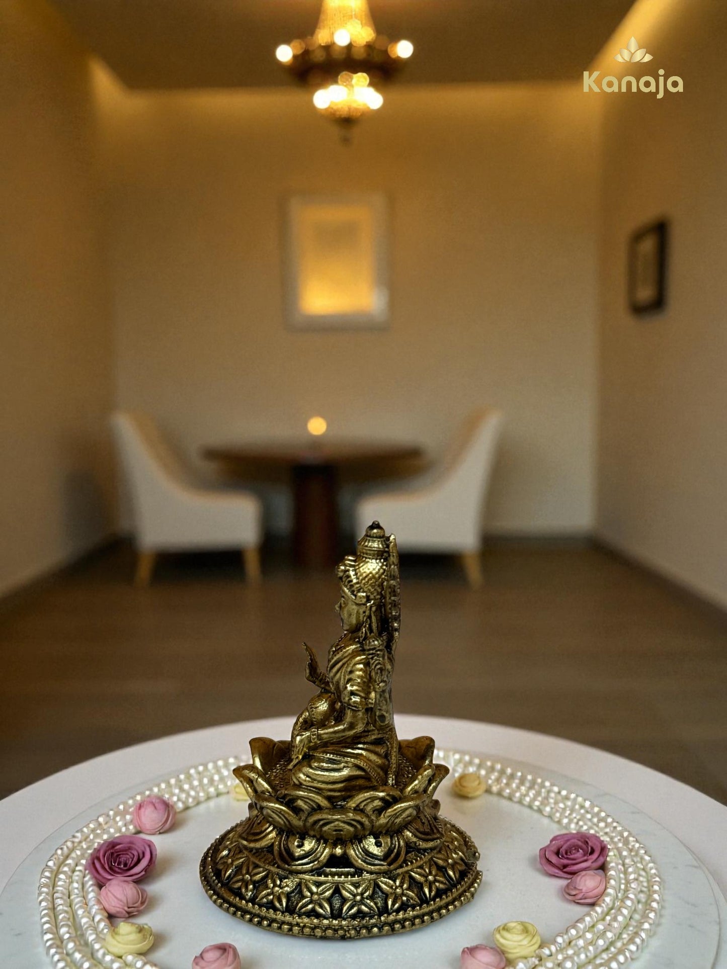 Miniature Brass Goddess Lakshmi Idol