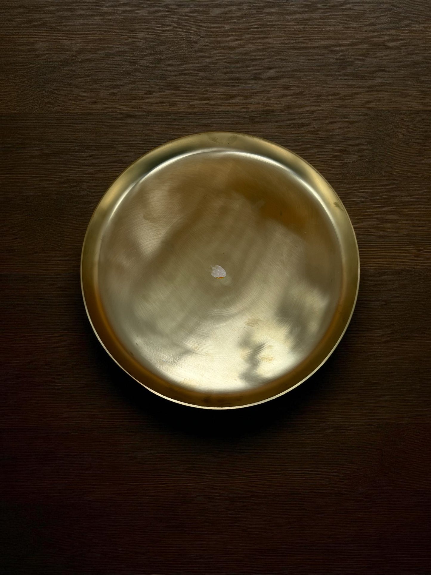 Plain Brass Thali / Plate – Handcrafted | Polished Finish | Traditional Serveware