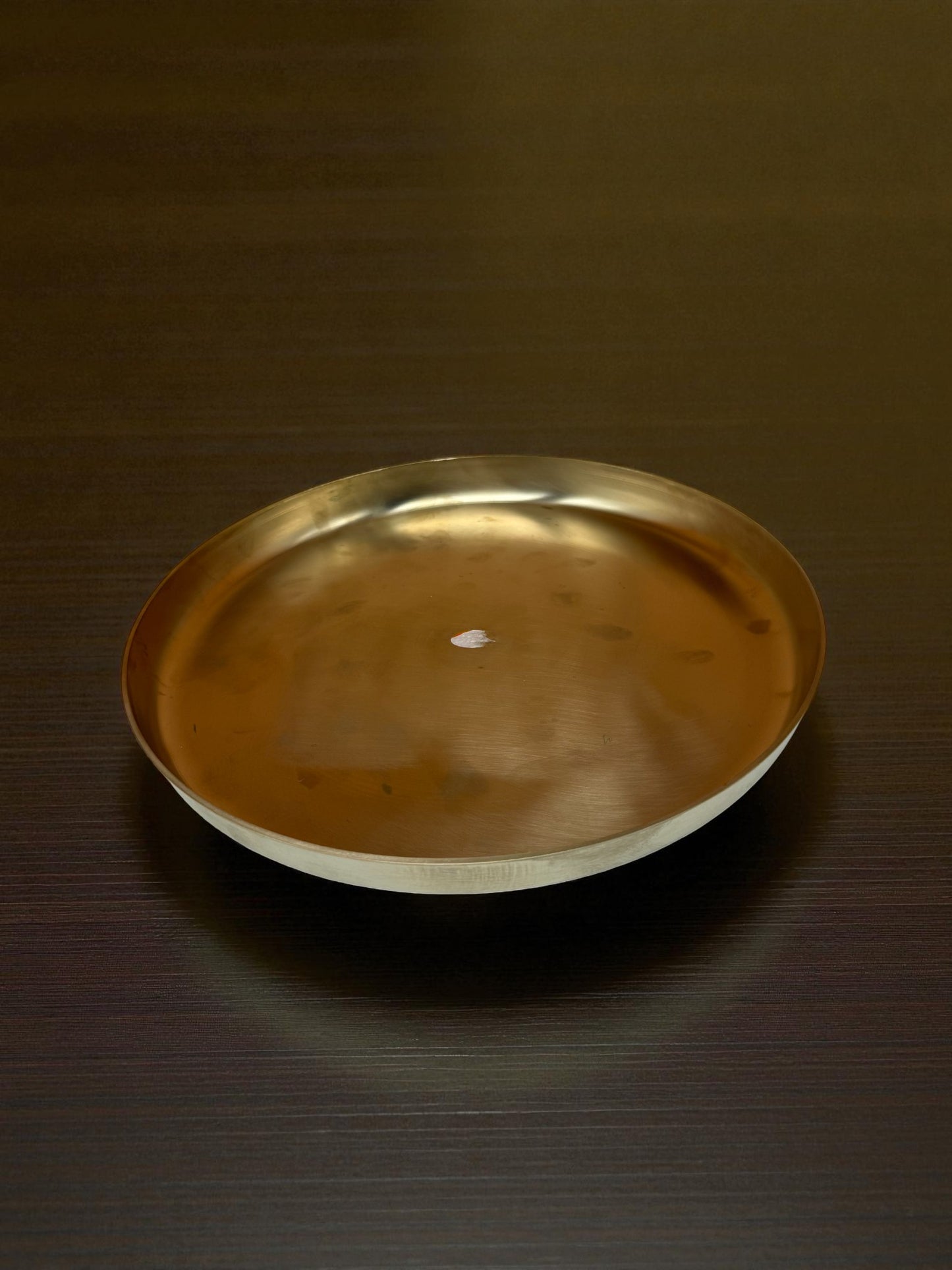 Plain Brass Thali / Plate – Handcrafted | Polished Finish | Traditional Serveware