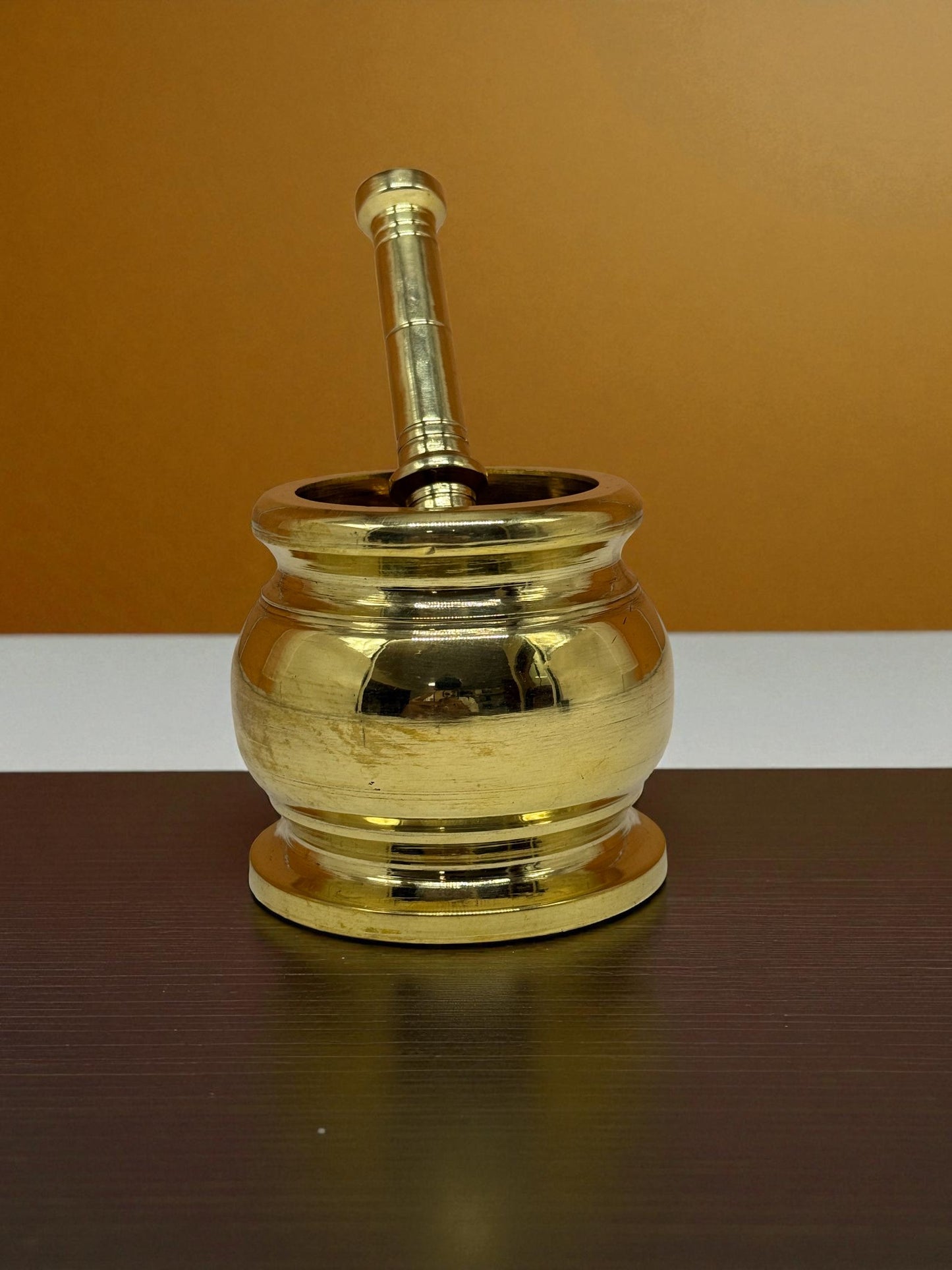 Handcrafted Brass Mortar and Pestle Set