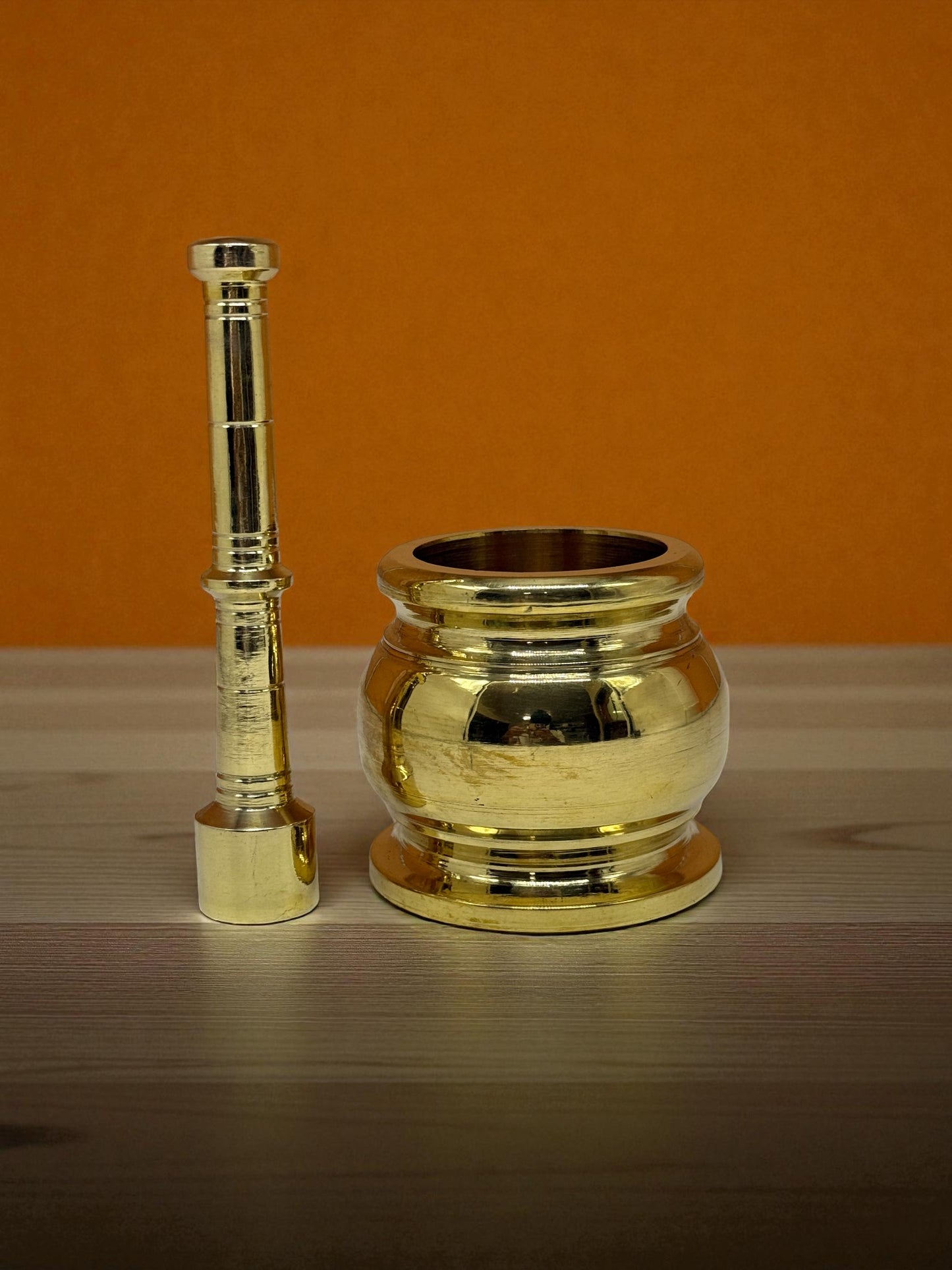Handcrafted Brass Mortar and Pestle Set