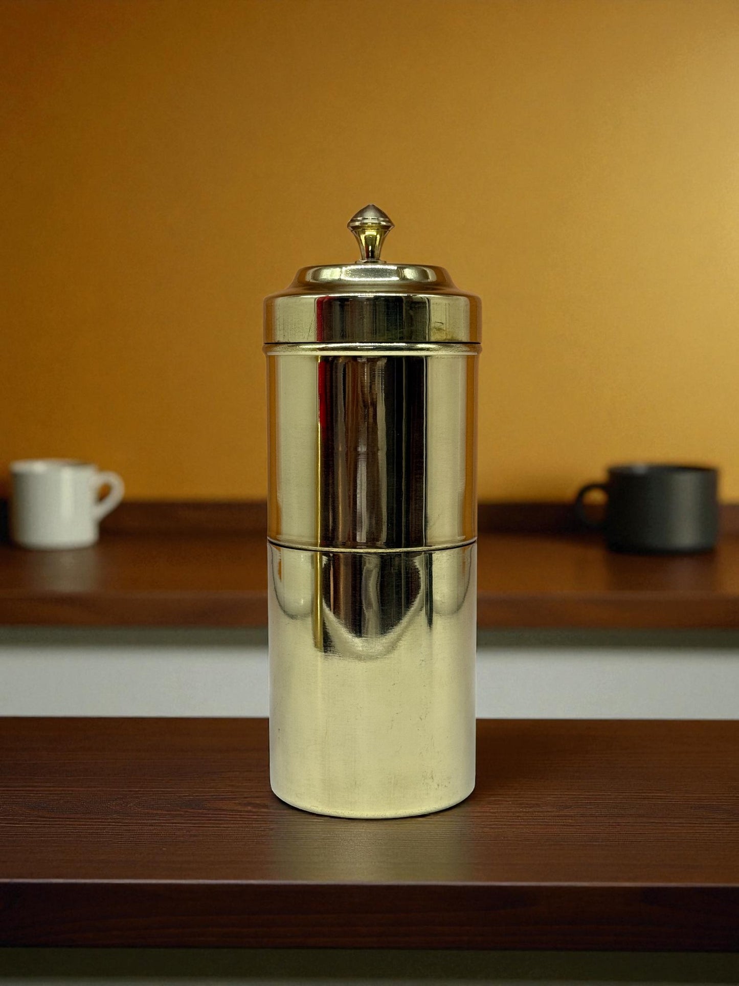 Authentic South Indian Brass Coffee Filter - For Rich Filter Coffee (Davara-Tumbler Style)