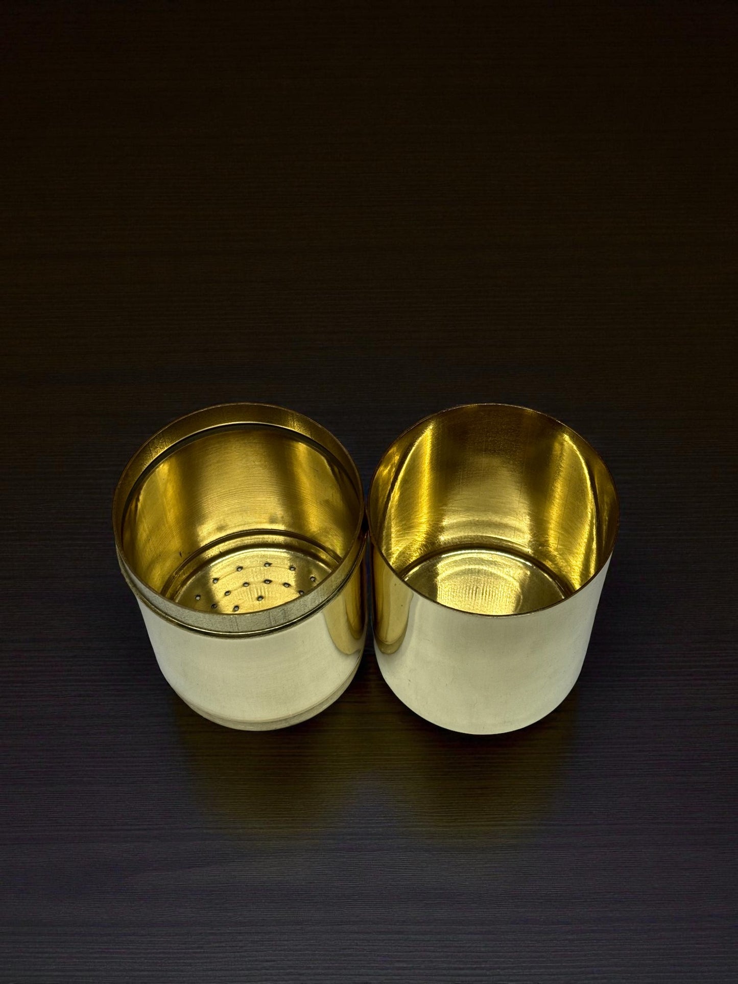 Authentic South Indian Brass Coffee Filter - For Rich Filter Coffee (Davara-Tumbler Style)
