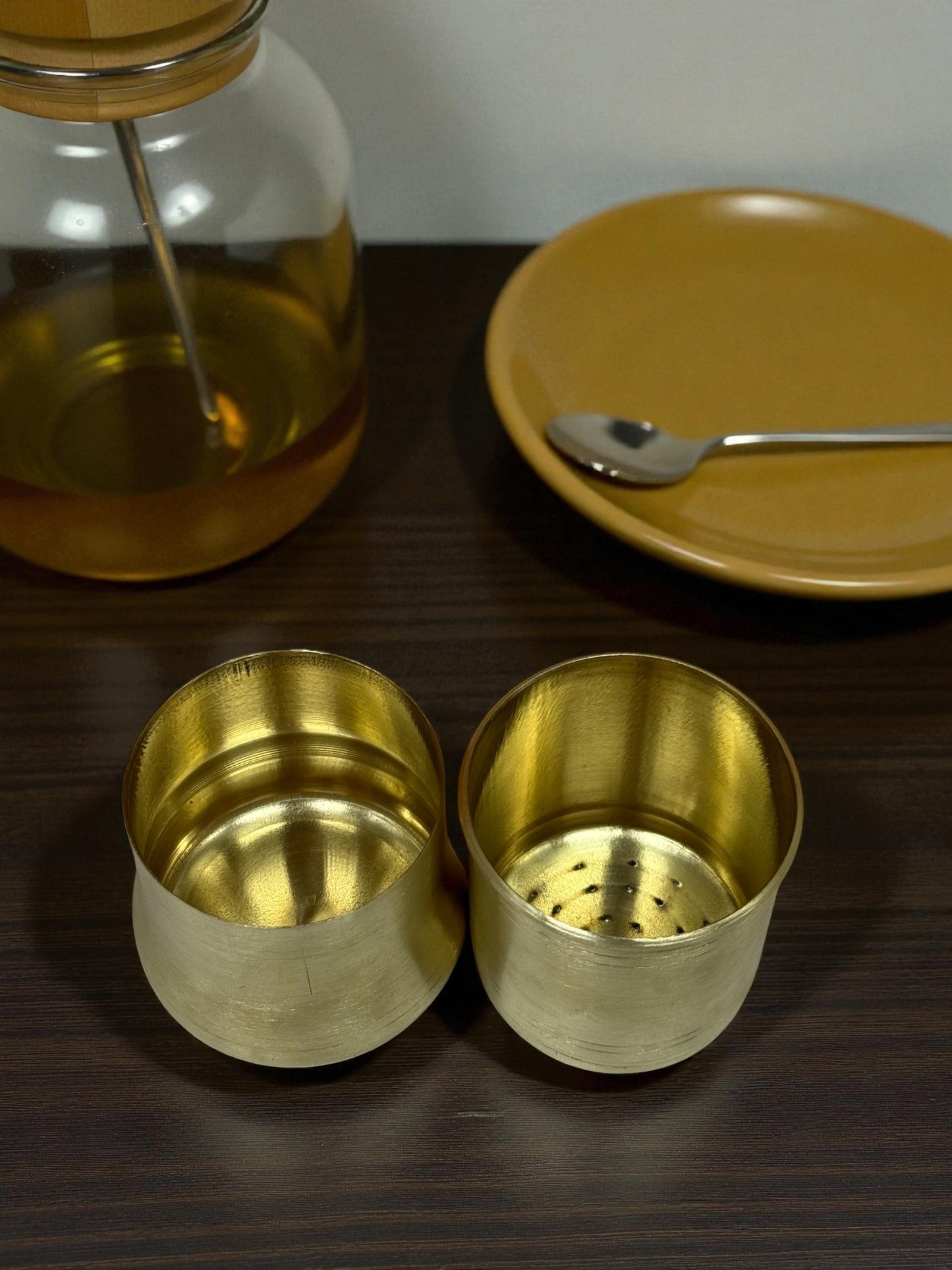 Authentic South Indian Brass Coffee Filter - For Rich Filter Coffee (Davara-Tumbler Style)