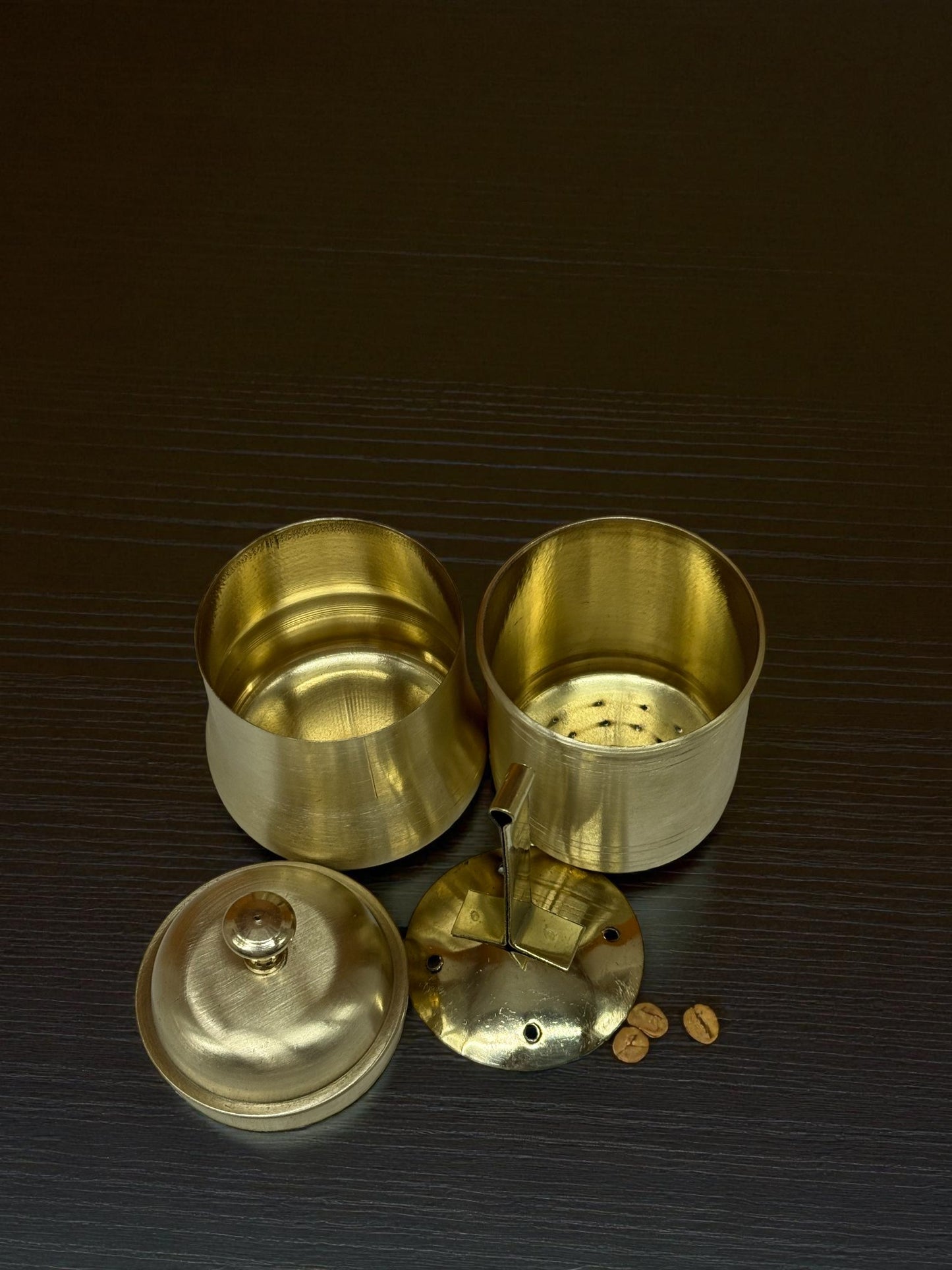 Authentic South Indian Brass Coffee Filter - For Rich Filter Coffee (Davara-Tumbler Style)