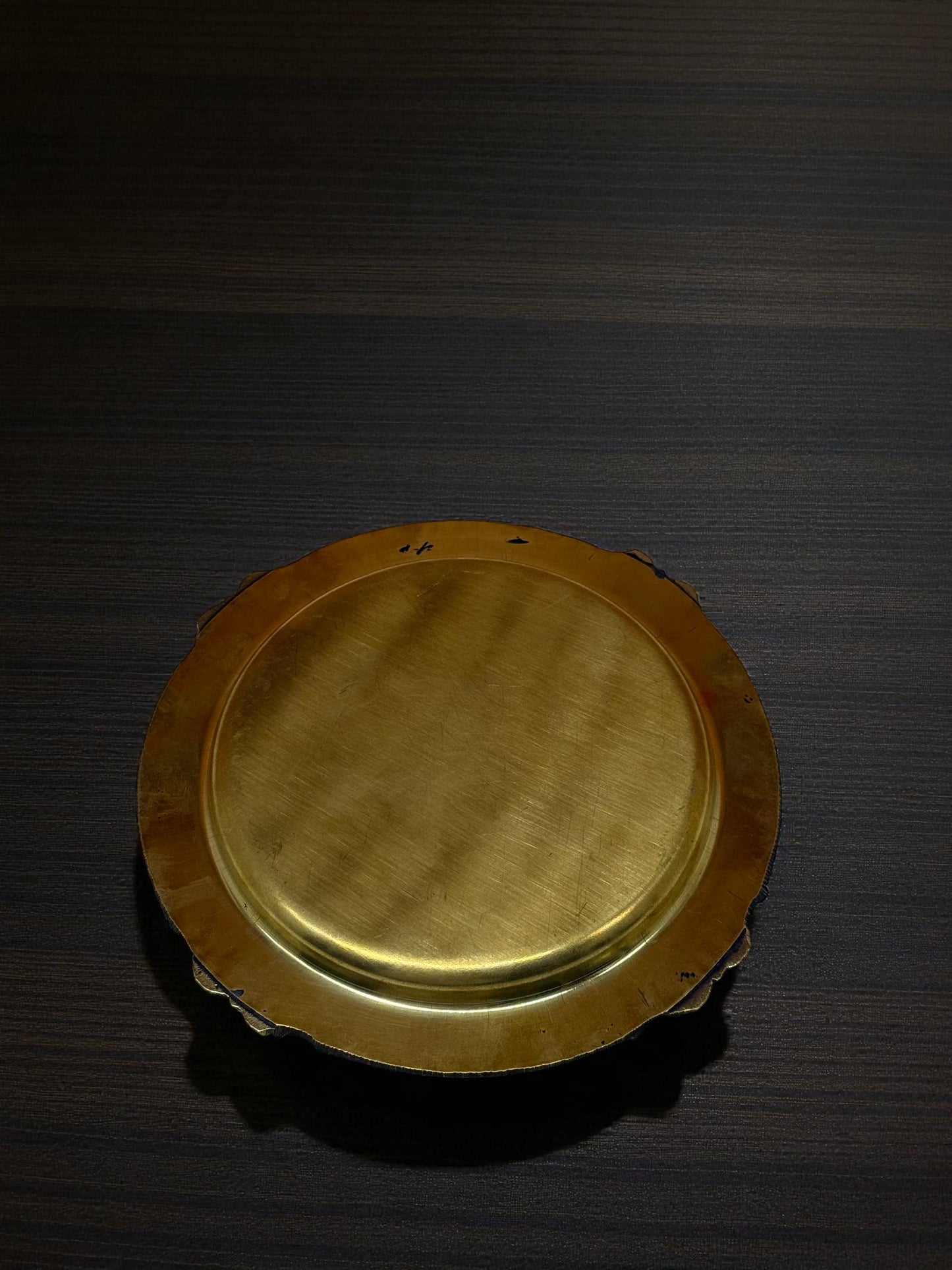 Exquisite Hand-Etched Brass Serving Tray – Ornate Oval Design