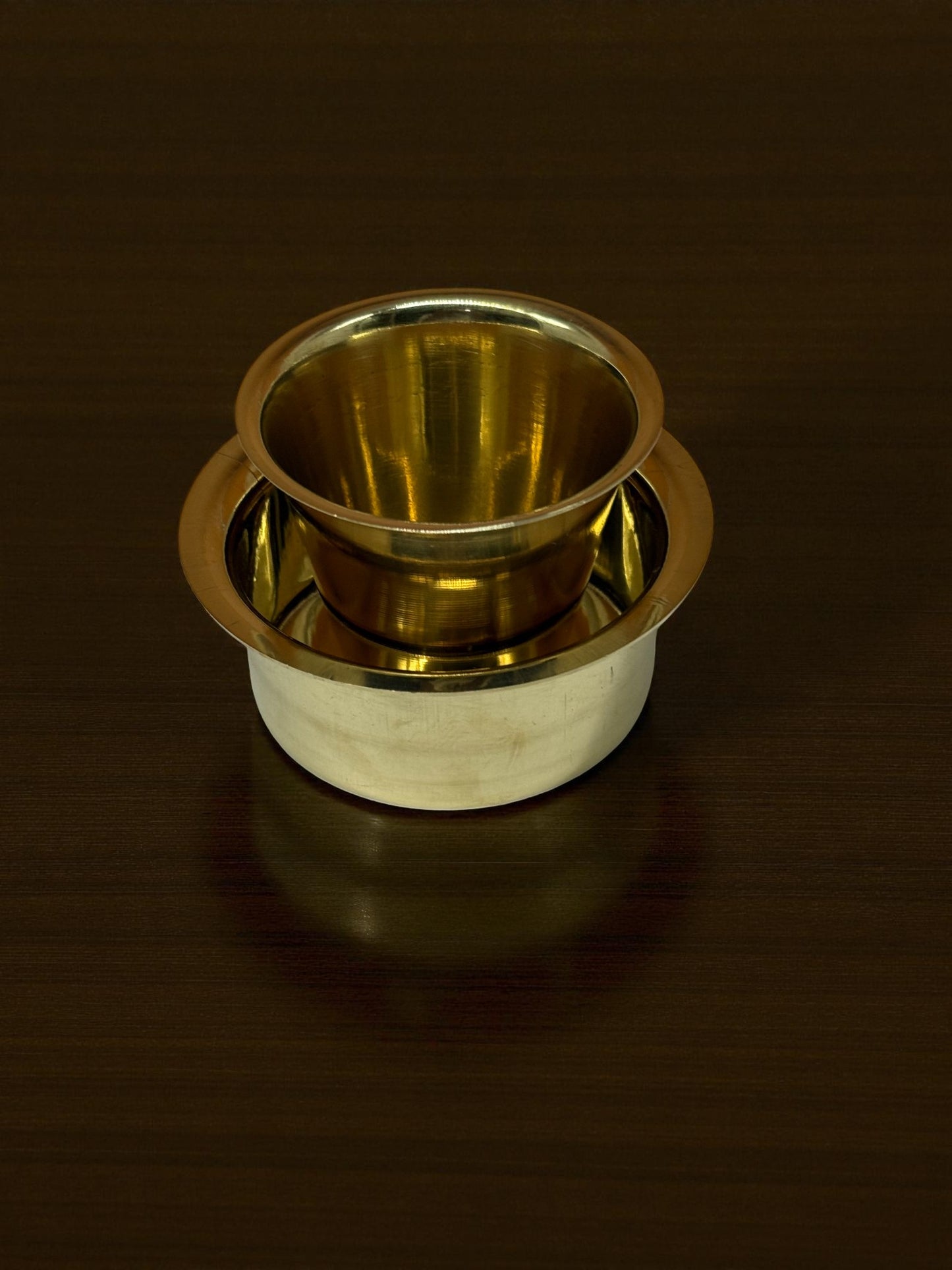 Brass Coffee Dabara Set – Traditional South Indian Filter Coffee Set (3 Sizes)