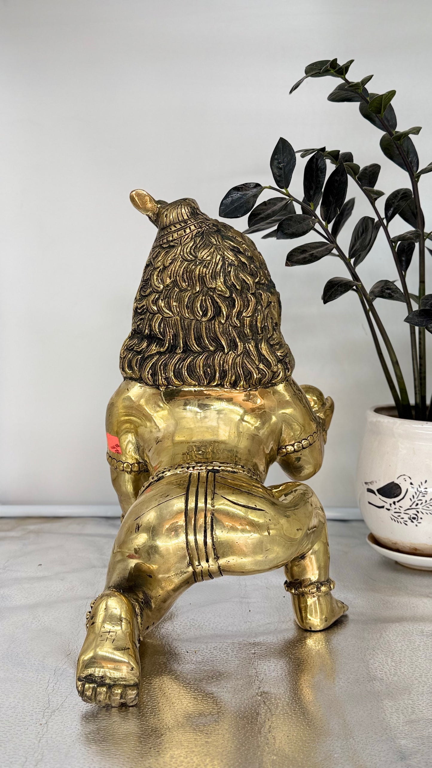 The Divine Child - Handcrafted Brass Bal Gopal (Laddu Gopal) Murti