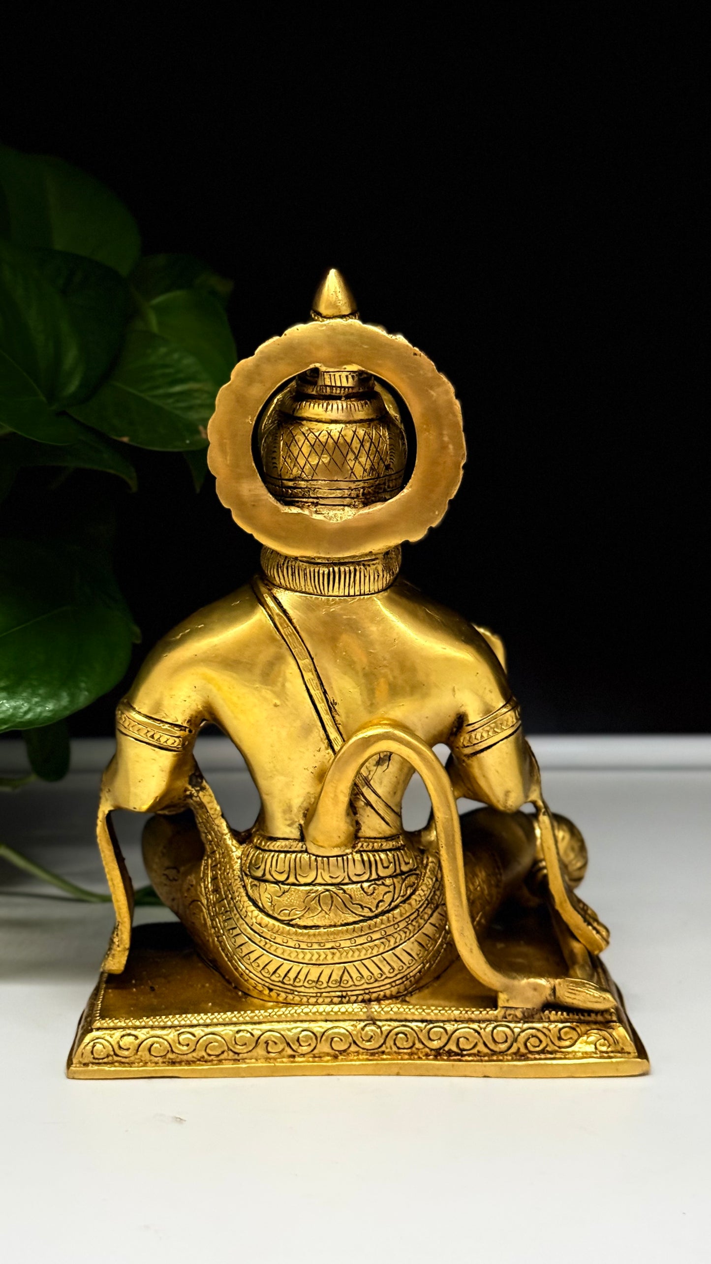 Devotional blessing Hanuman Brass Statue | Veer Hanuman Murti for Altar