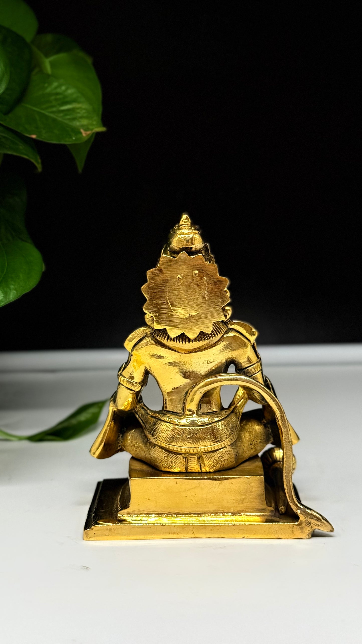 Handcrafted Brass Sitting Hanuman Idol - Meditation & Devotion