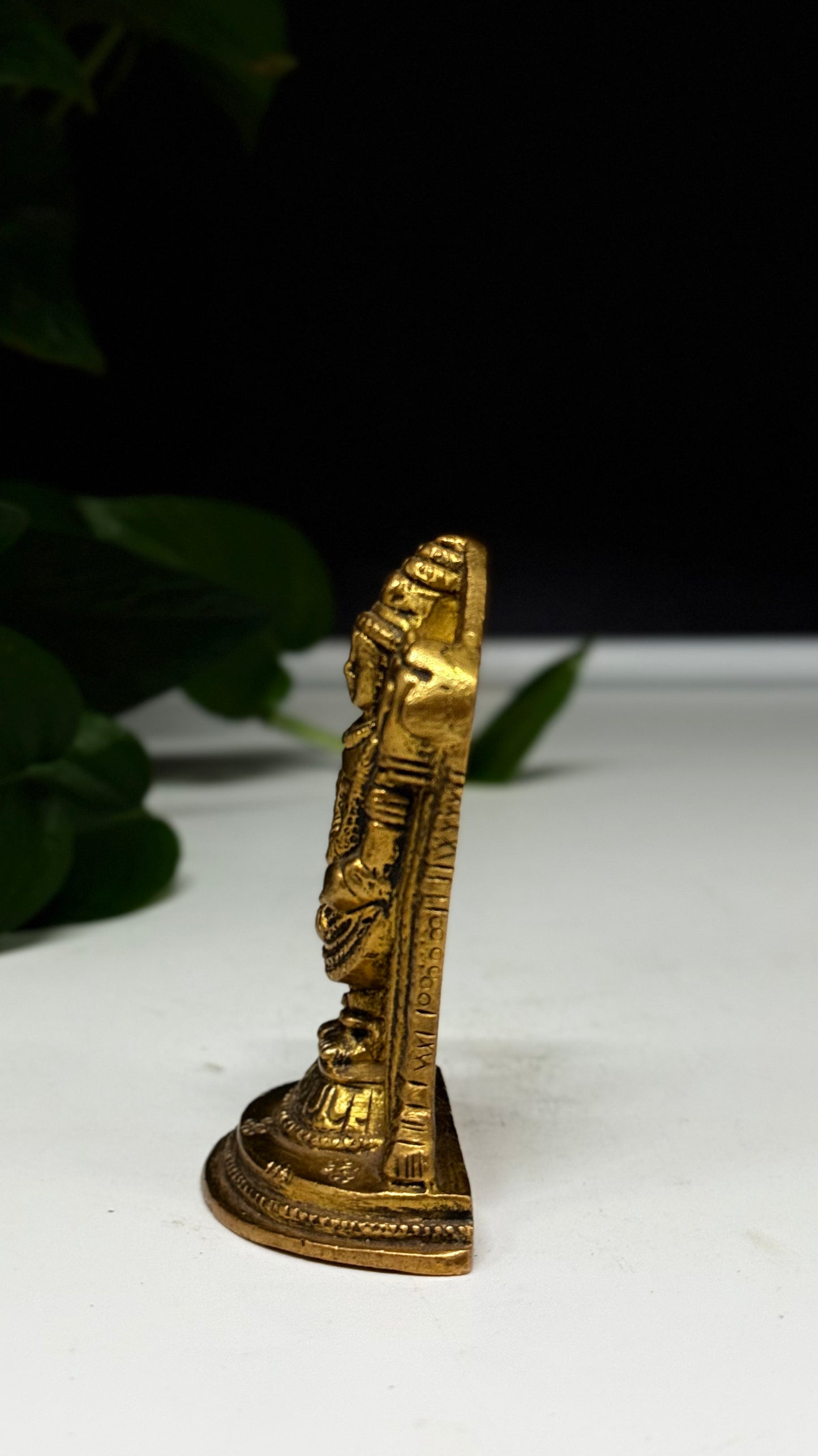 Antique Brass Tirupati Balaji Idol (Framed Design)