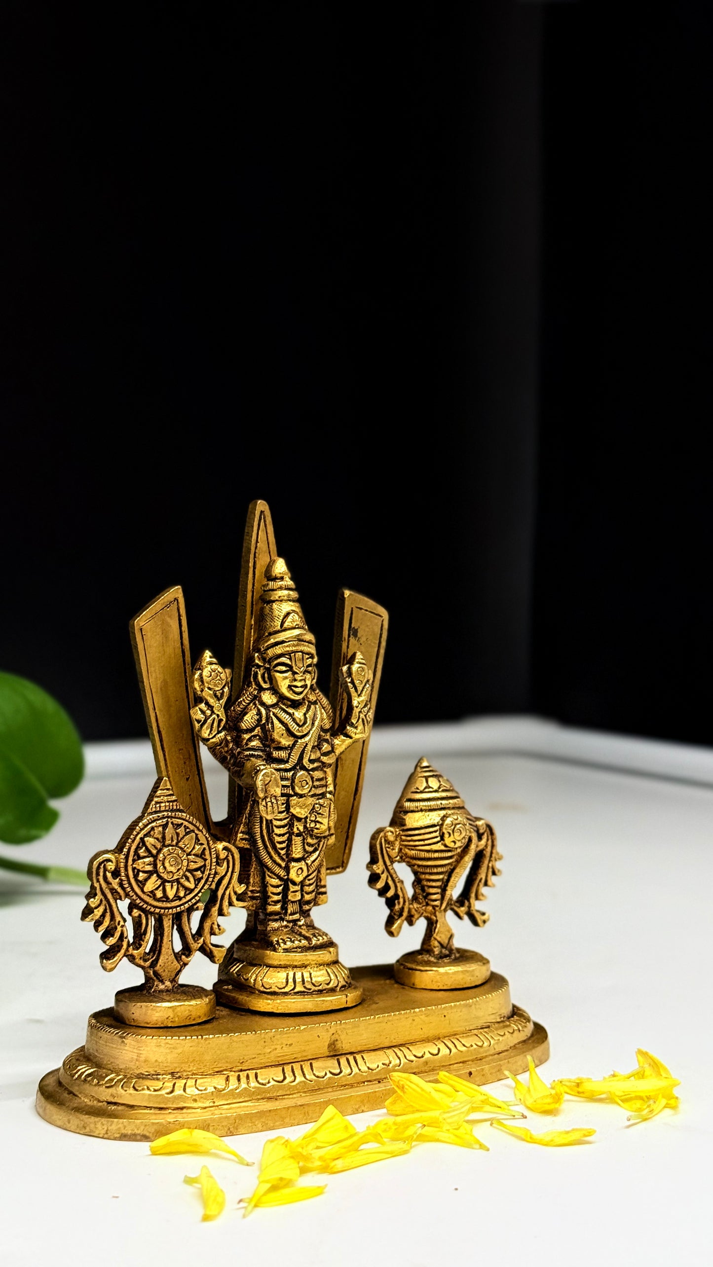 Handcrafted Brass Tirupati Balaji Murti - Lord Venkateswara Srinivasa Statue for Home Puja and Decor