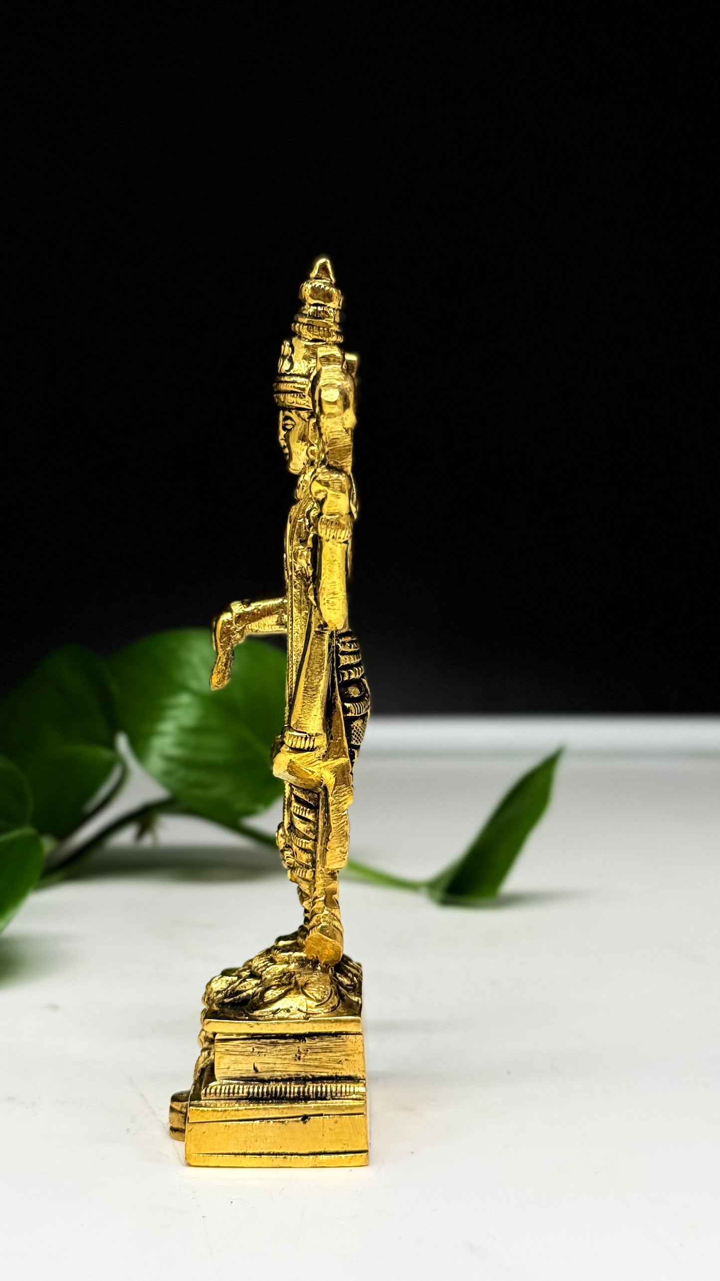 Handcrafted Brass Tirupati Balaji Murti - Lord Venkateswara Srinivasa Idol for Home Puja & Decor