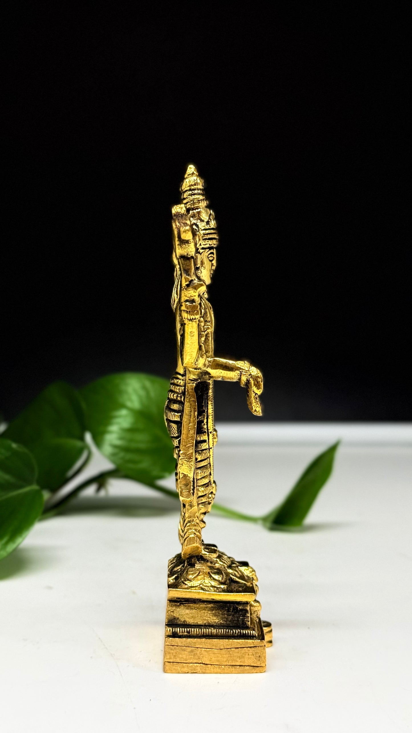 Handcrafted Brass Tirupati Balaji Murti - Lord Venkateswara Srinivasa Idol for Home Puja & Decor
