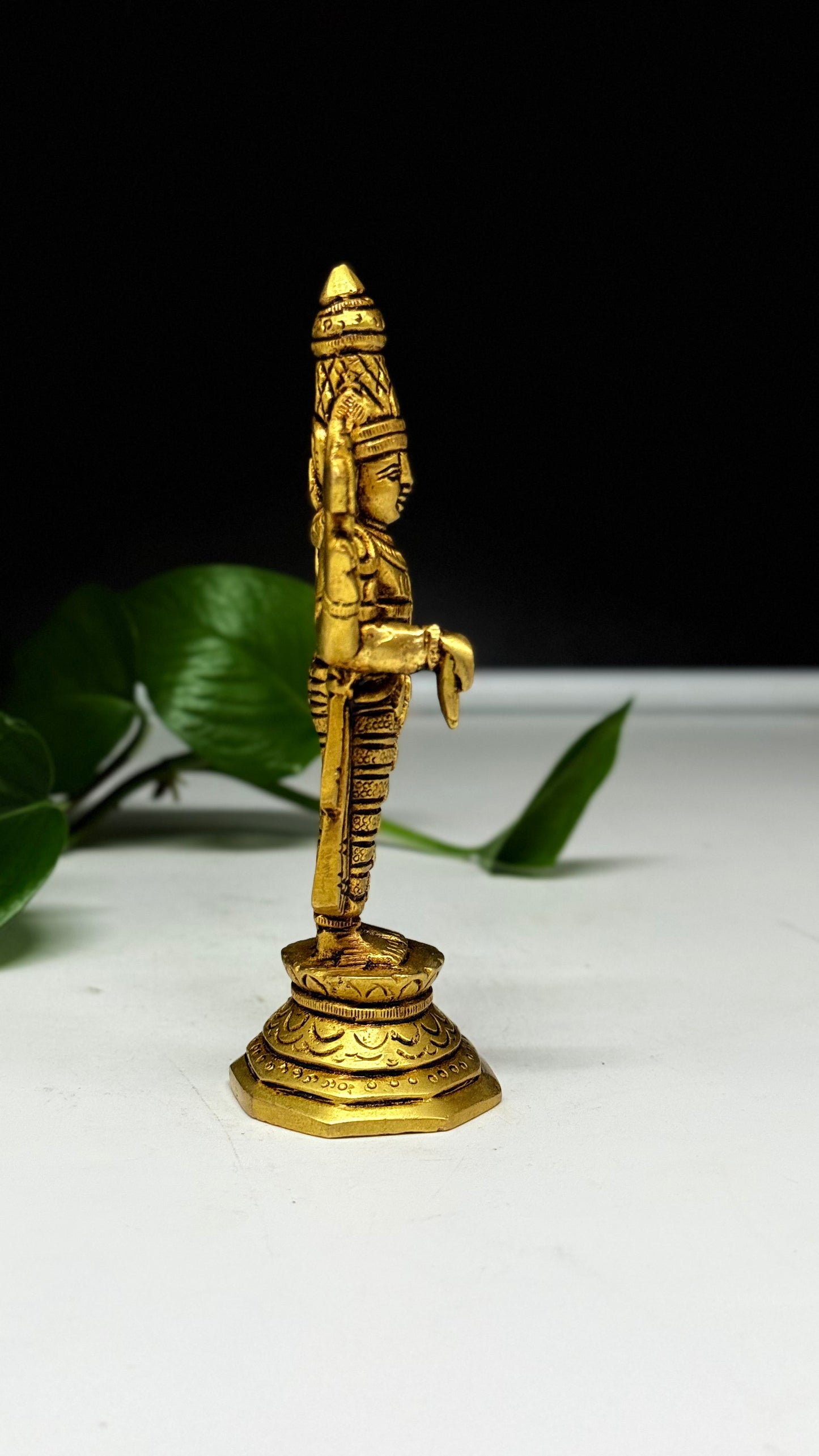 Divine Grace: Artisan-Crafted Brass Tirupati Balaji Murti - Lord Venkateswara Idol