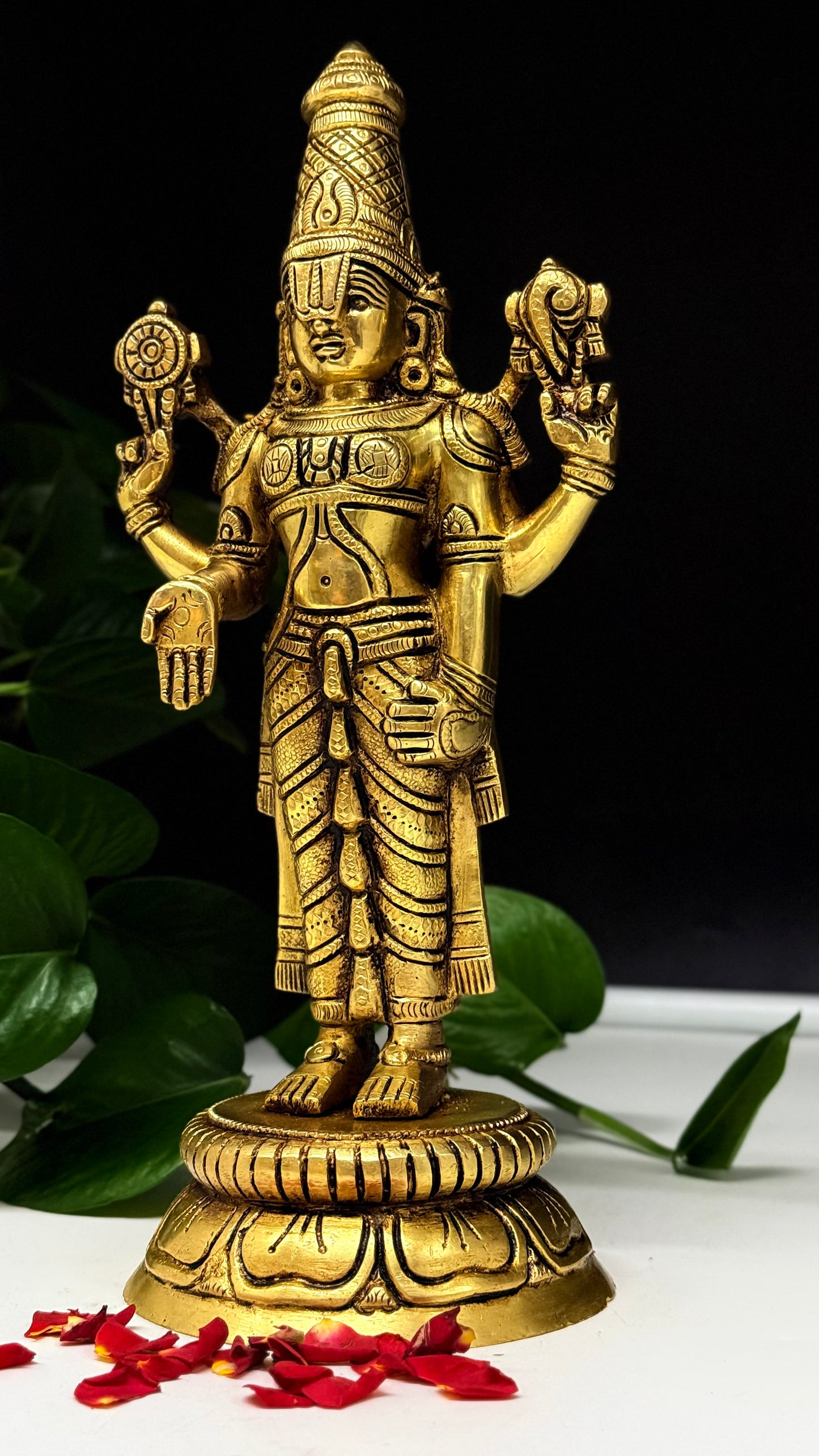 Divine Blessings from Tirupati: Exquisite Brass Lord Venkateswara Idol