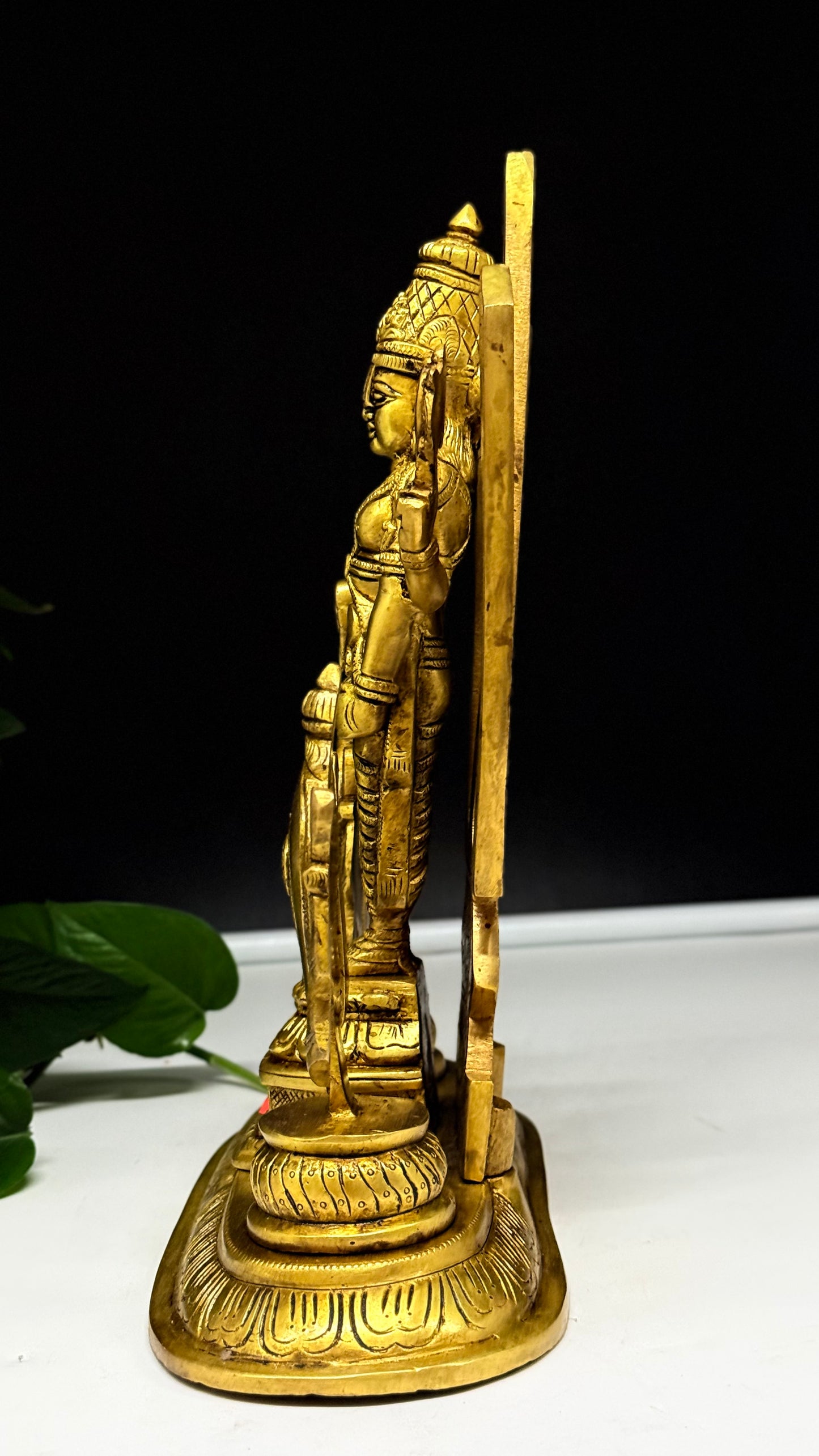 Brass Lord Venkateswara with Chakra & Shankha Pillars