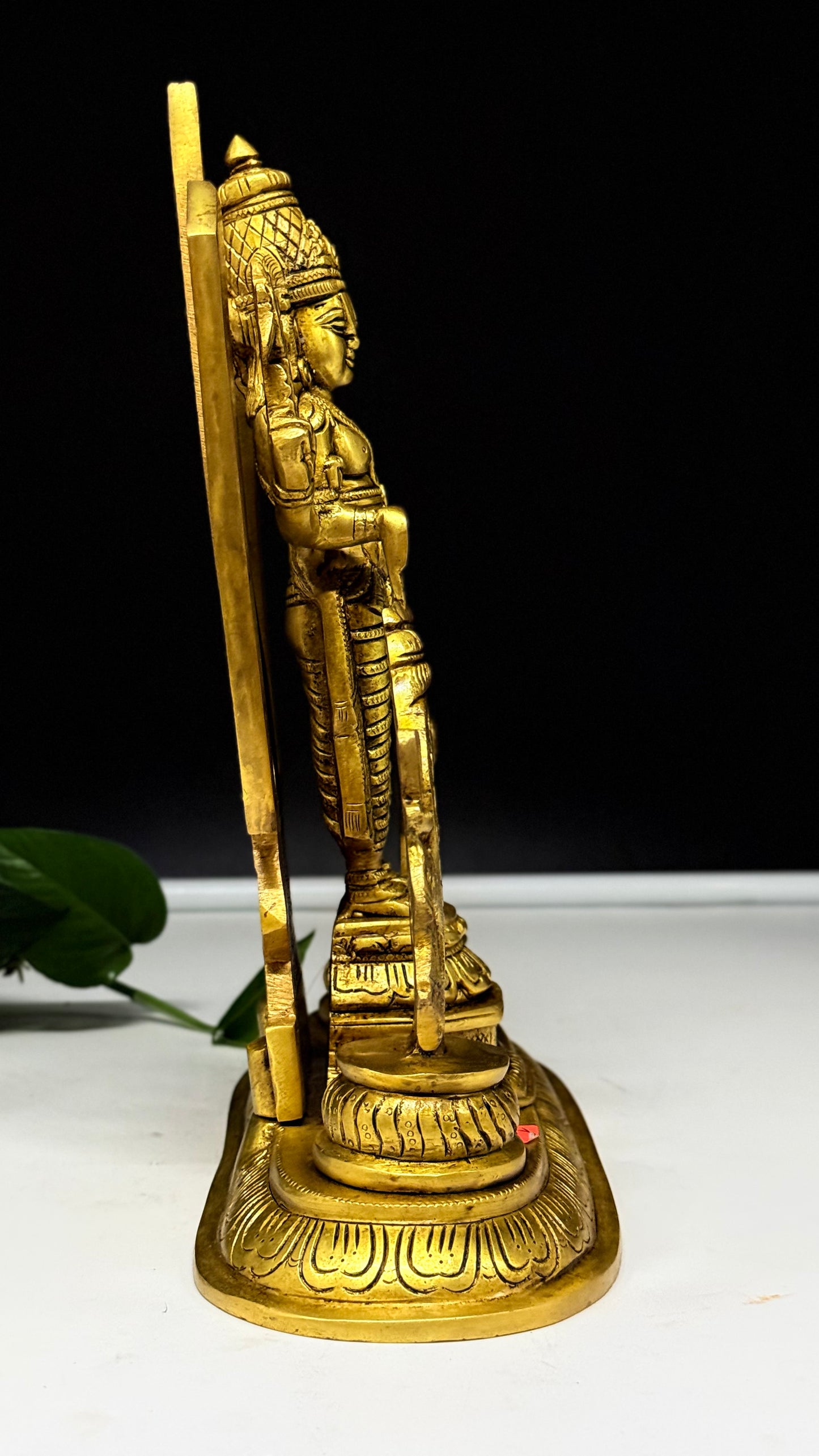 Brass Lord Venkateswara with Chakra & Shankha Pillars